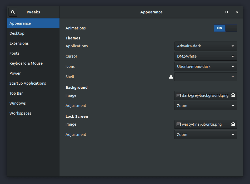 gnome tweaks