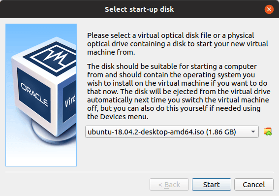 Select a start-up disk