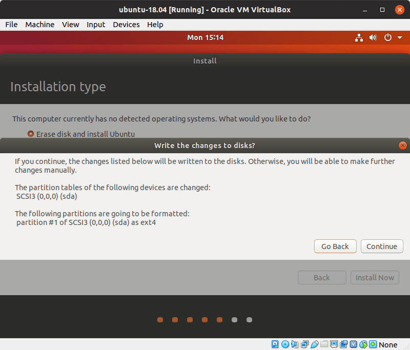 Write the changes to disk